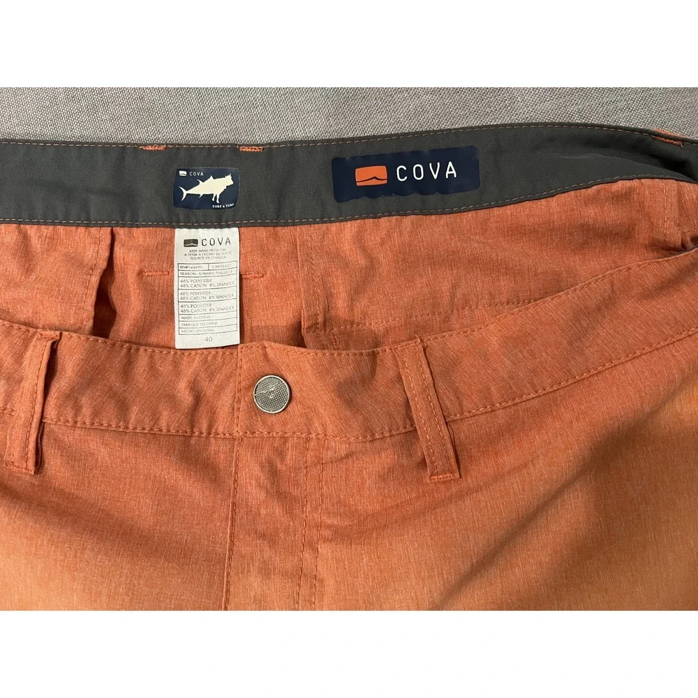 Cova Men’s Swim Surf n Turf Trunks Board Shorts Orange beach Size 40